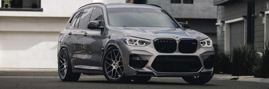 Showing 2021 BMW X3 M with TSW LASARTHE wheels installation