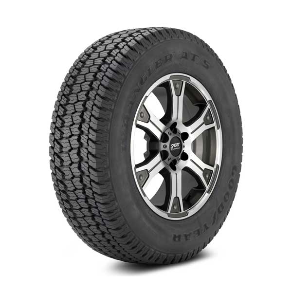 Goodyear Wrangler AT-S tire Showing Goodyear Wrangler AT-S tire mounted on sample wheel