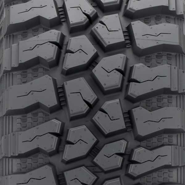 Goodyear Wrangler Enforcer MT tire tread Showing Goodyear Wrangler Enforcer MT tire tread details