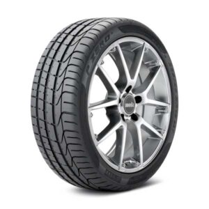 Pirelli P Zero tire mounted on sample wheel Full image of Pirelli P Zero tire installed on wheel