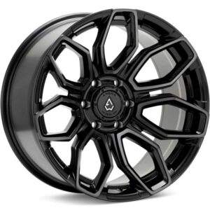 Showing Arena Wheel Cobra A116 Gloss Black Machine w DarkTint full image