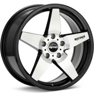 Showing REIKA Wheels R15 Seeker Machined w Gloss Black Accent full image