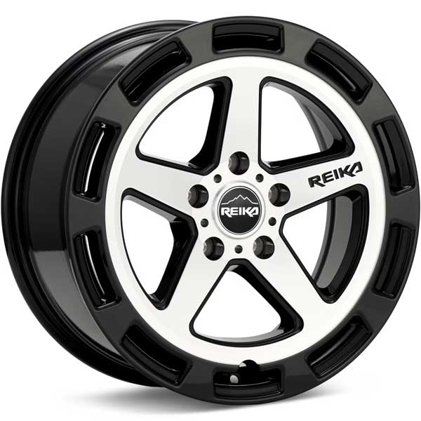 Showing REIKA Wheels R20 Teton Machined w Gloss Black Accent full image