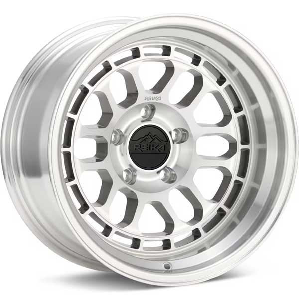 Showing REIKA Wheels R35 Rambler N38 Silver Machined w Clearcoat full image
