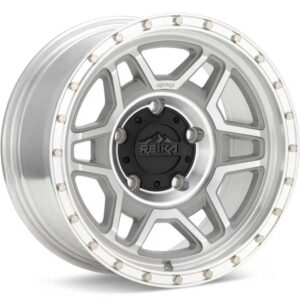 Showing REIKA Wheels R40 Trooper Silver Machined w Clearcoat full image